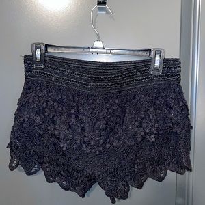 No Boundaries Lace Black Shorts